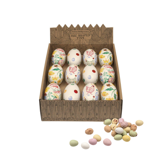 Emma Bridgewater - Patterned Egg Tin With Chocolate Eggs