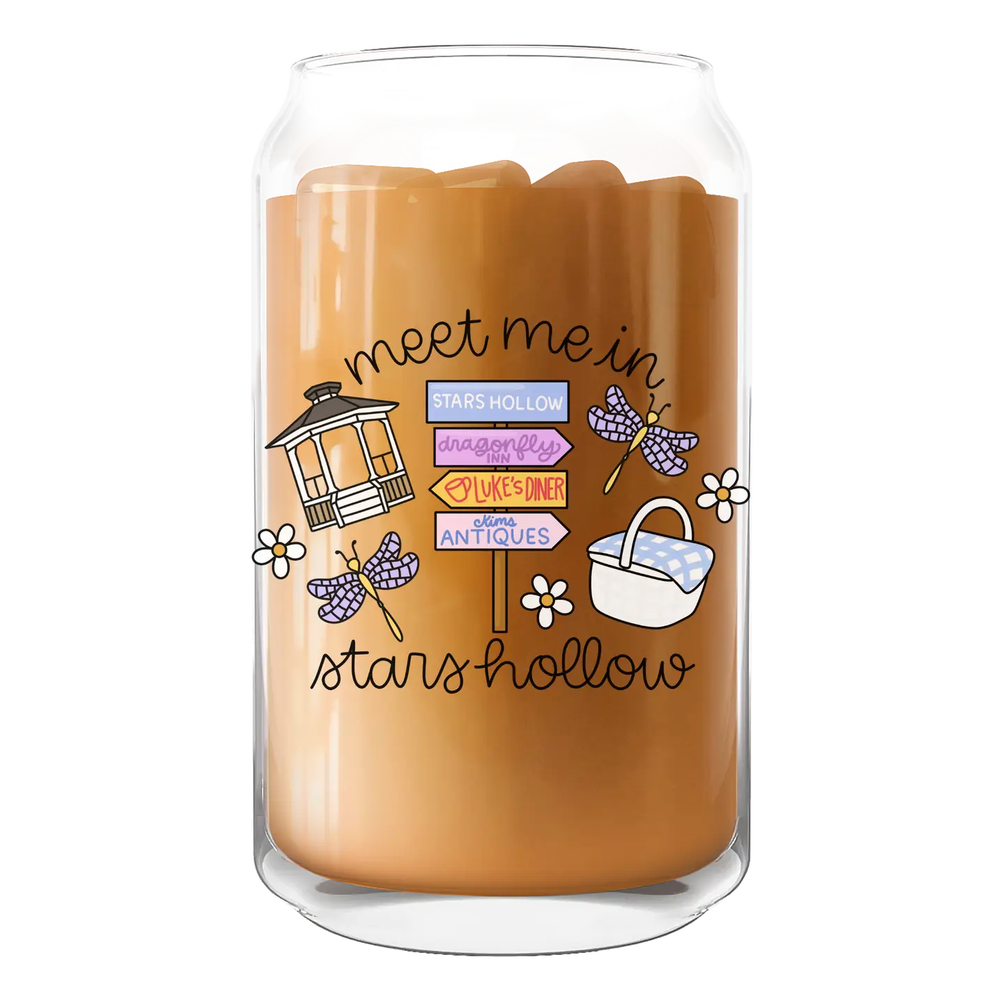 Gilmore Girl Inspired Meet Me in Stars Hollow Coffee Glass