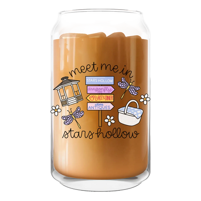Gilmore Girl Inspired Meet Me in Stars Hollow Coffee Glass