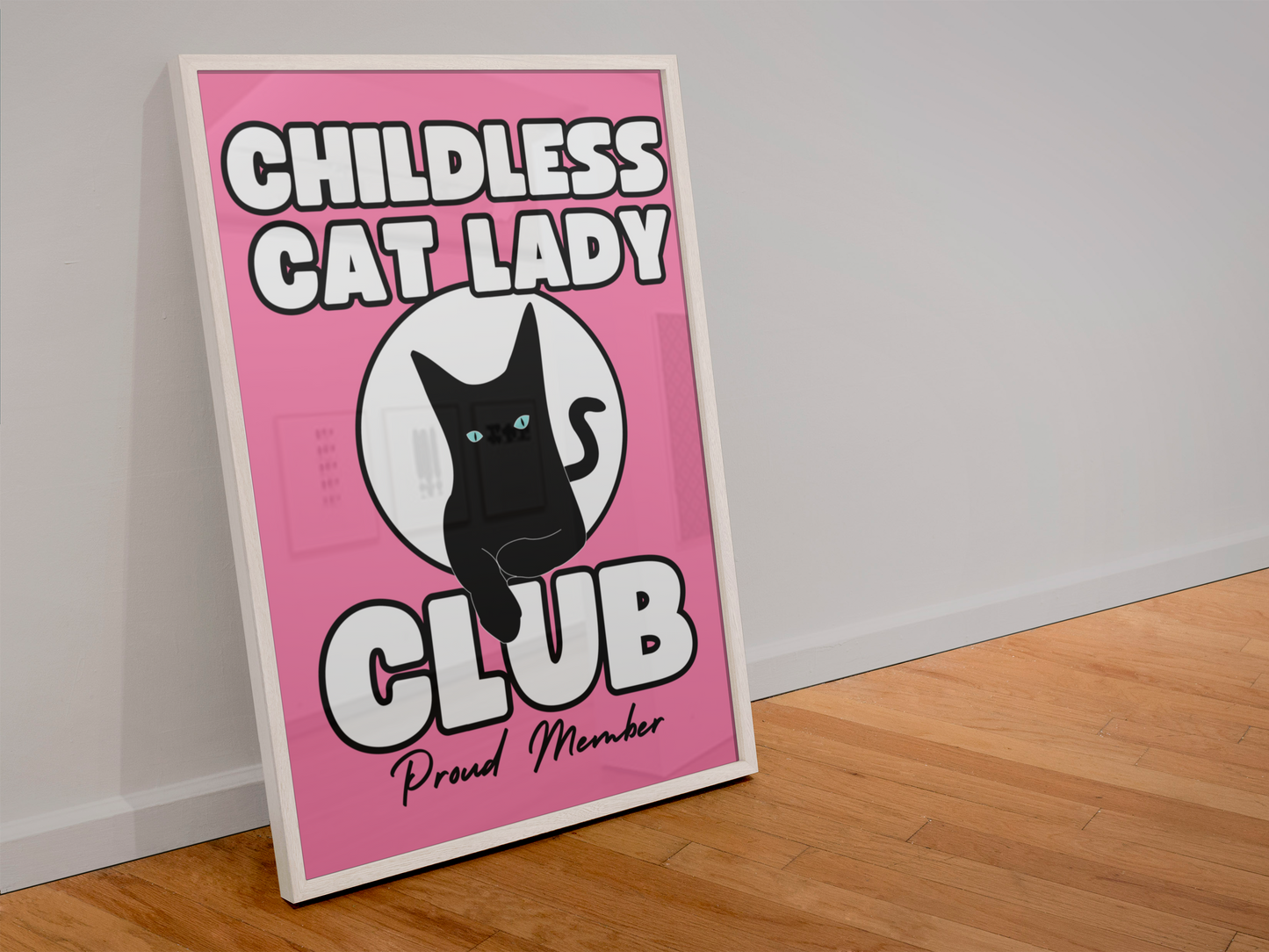 Childless cat lady club print