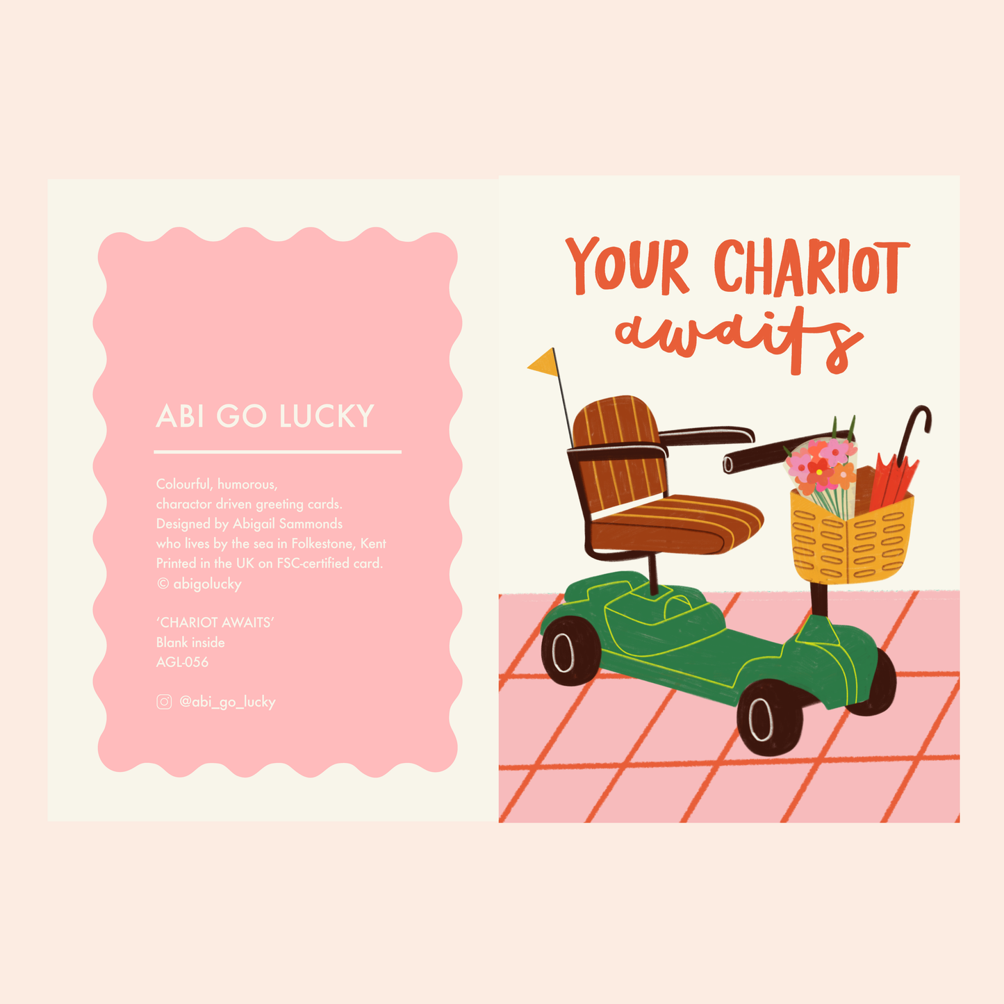 CHARIOT AWAITS - FUNNY BIRTHDAY CARD