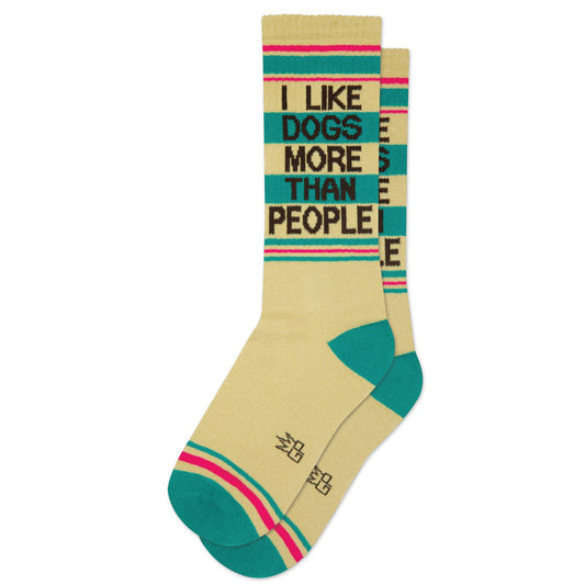 I Like Dogs More Than People - Gym Crew Socks