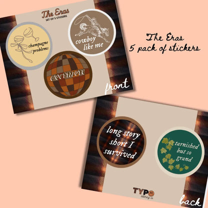 The Eras 5 Pack Sticker Pack - Each Era inc. TLOAS
