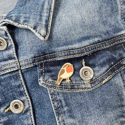 Beautiful Robin Enamel Pin Badge