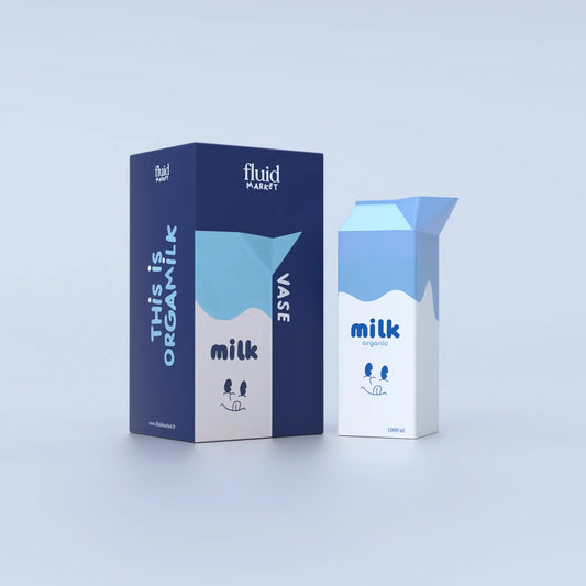 Ceramic Vase - Milk Carton