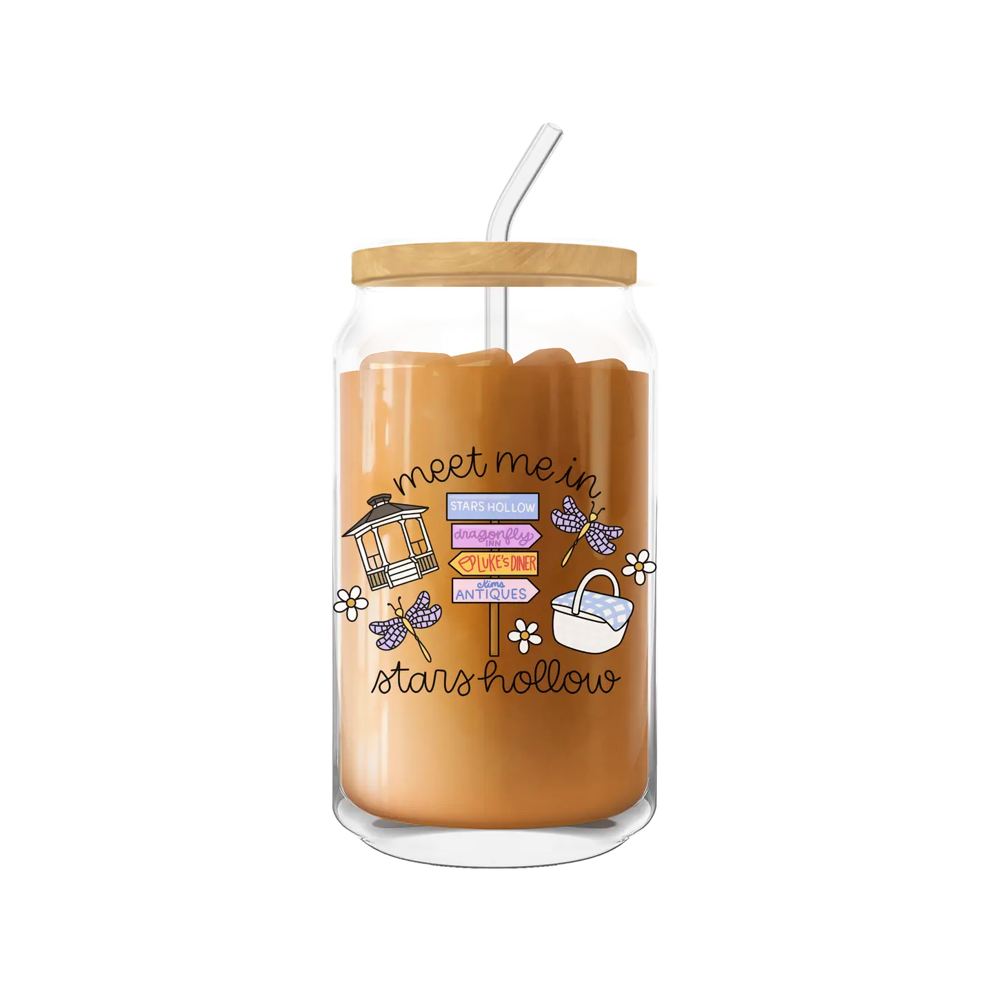 Gilmore Girl Inspired Meet Me in Stars Hollow Coffee Glass
