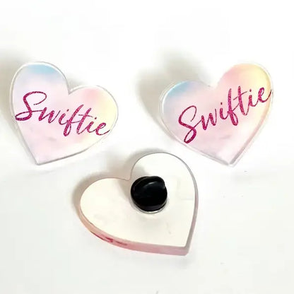 Swiftie Lover Heart Taylor Swift Acrylic Pin with Backing
