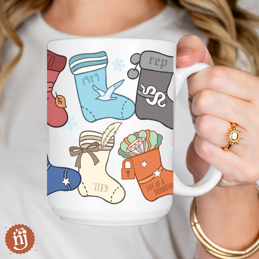 Taylor Eras Christmas Stockings Ceramic Mug