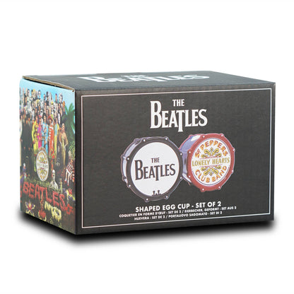 Ceramic Egg Cups The Beatles Drum Sargent Pepper Logo