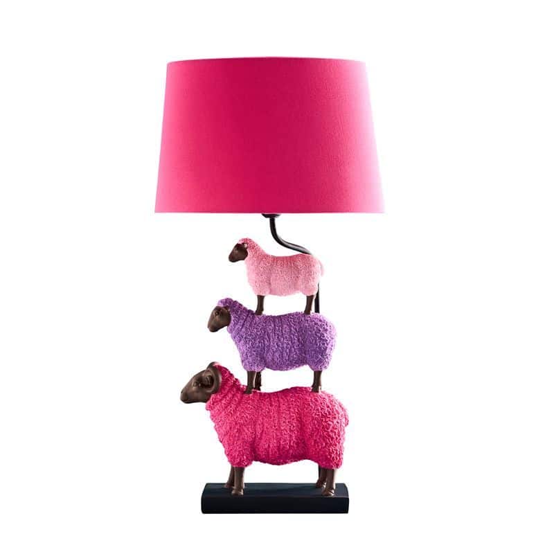 Table lamp Colorful Sheep Pink, polyresin, 35 x 20 x 67.5