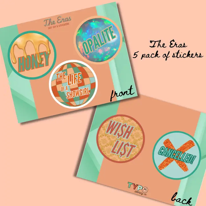 The Eras 5 Pack Sticker Pack - Each Era inc. TLOAS