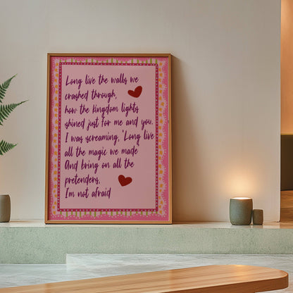 Taylor Swift  - Long live A3 Print