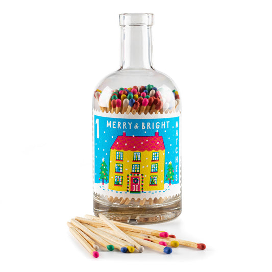 Merry | Glass Bottle - Christmas Safety Matches 🎄