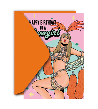 Happy Birthday To A Showgirl Greeting Card