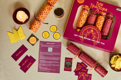Official The Traitors Christmas Crackers - Set of 6