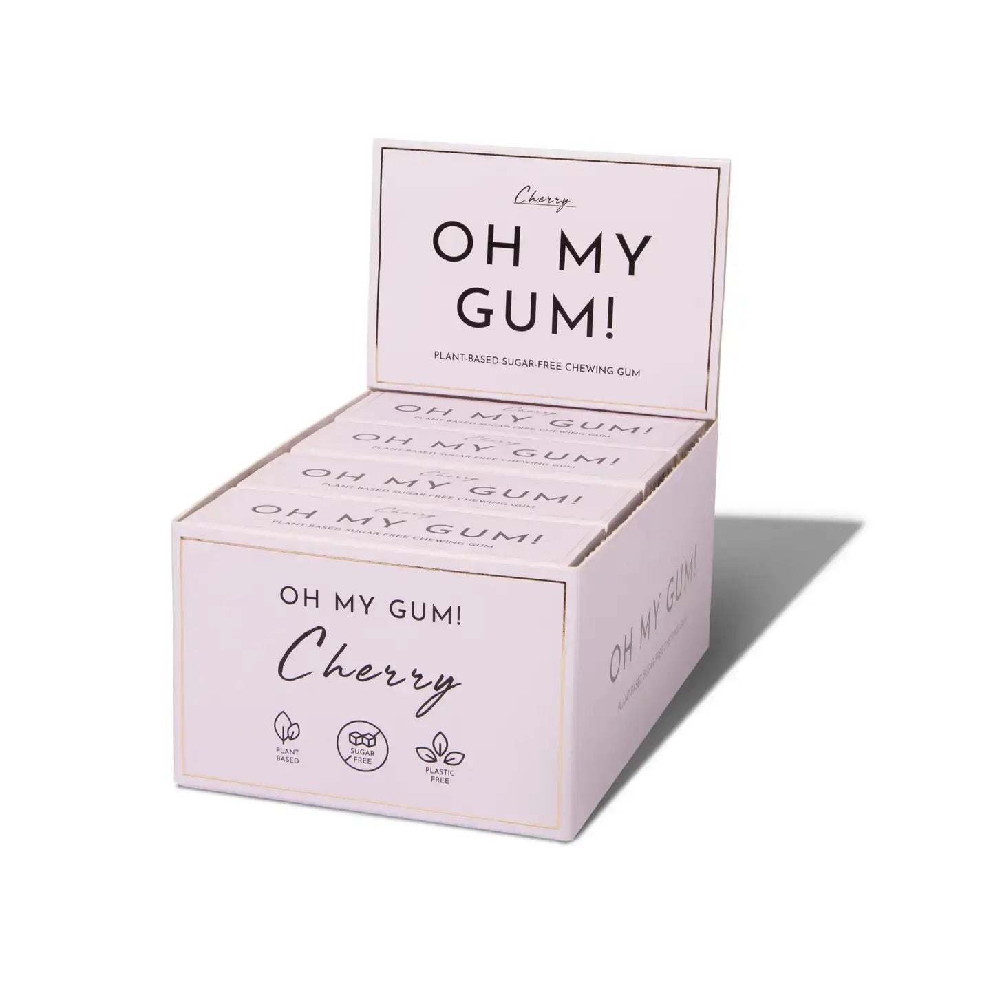 Cherry Chewing Gum - Plastic-free | Sugar-free | Plant-based