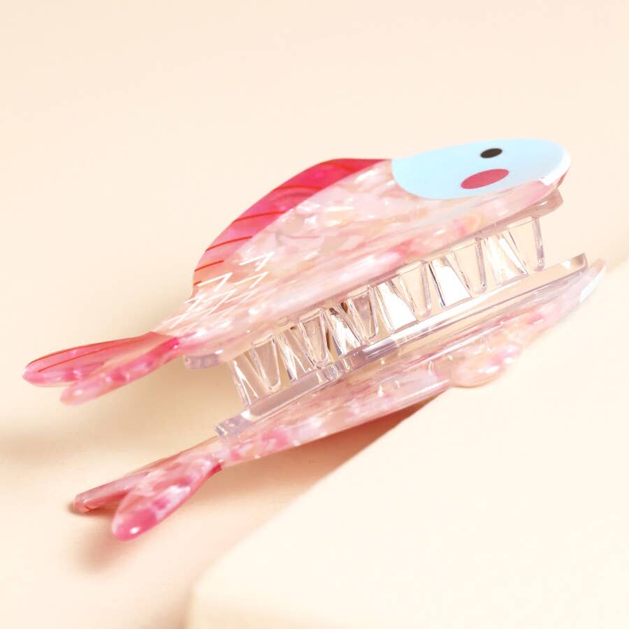 Pink Fish Hairclip