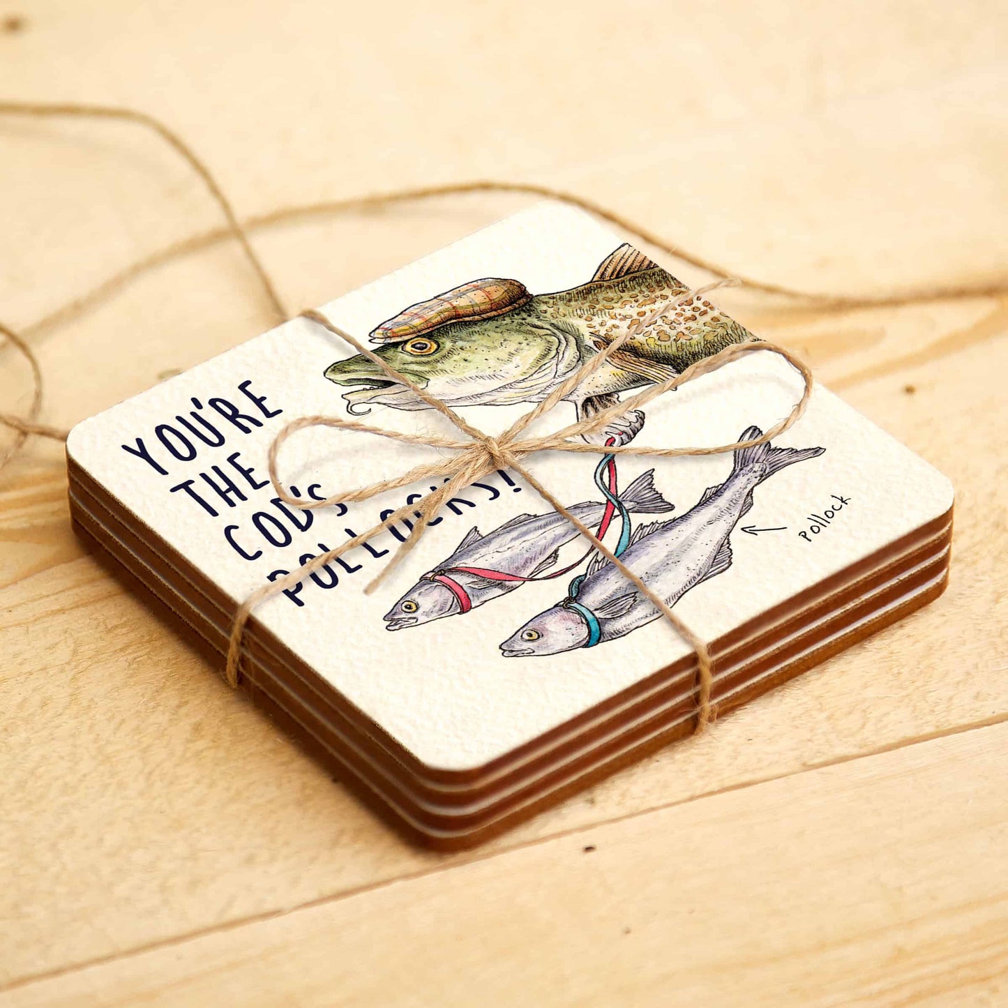 Cod's Pollocks Coaster - Drinks Coaster - Funny Coaster