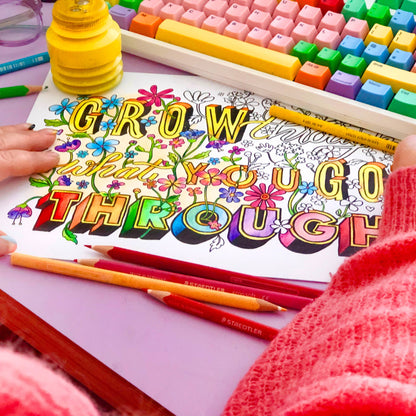 Colouring In To Calm Within book A4 Coloring In Book