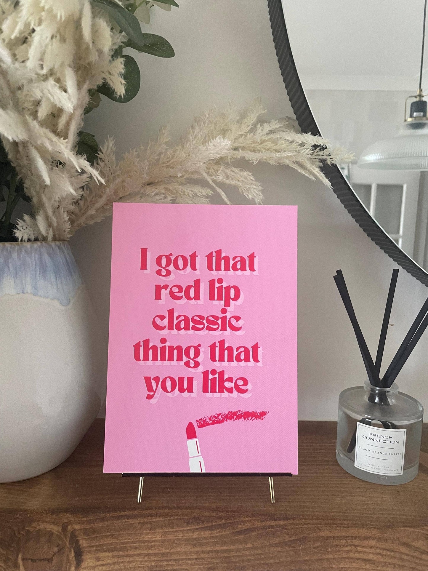 "I got that red lip classic" Taylor Swift Inspired Art Print