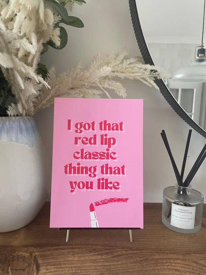 "I got that red lip classic" Taylor Swift Inspired Art Print