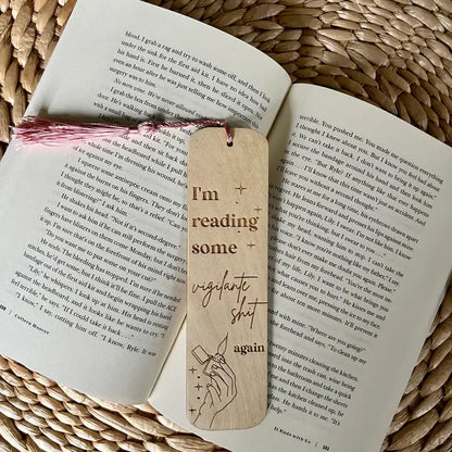 Vigilante Fun Taylor Swift Inspired Wooden Bookmark