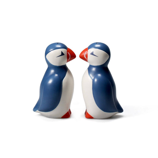 Salt & Pepper Shakers Ceramic Boxed - Coastal (Puffin)