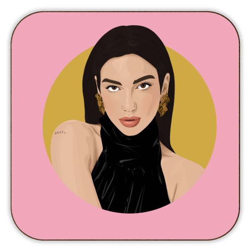 Cork Coaster - Dua Lipa by Pink and Pip