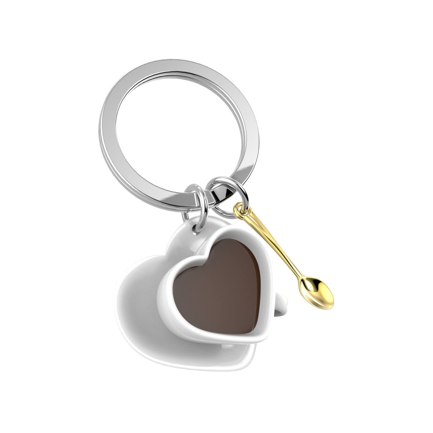 Metalmorphose White Coffee Lover Keyring