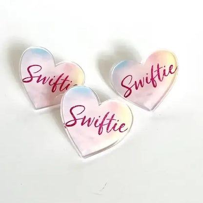 Swiftie Lover Heart Taylor Swift Acrylic Pin with Backing