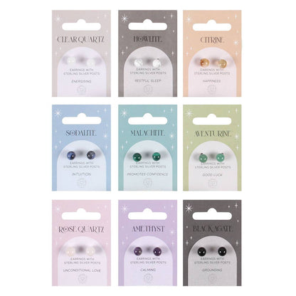 Semi Precious Crystal Earrings
