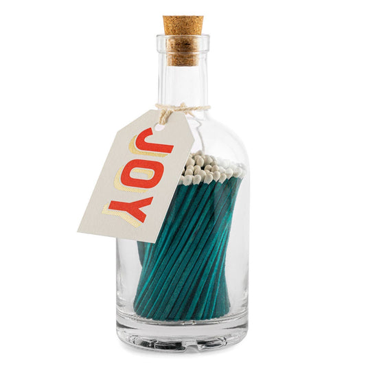Christmas Joy Glass Bottle - Christmas Safety Matches🎄