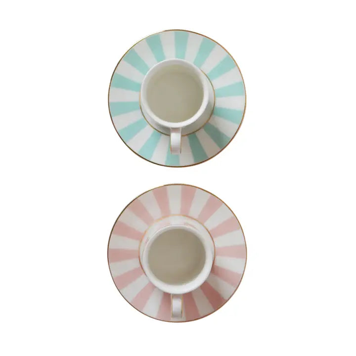 Stripy Espresso Cups - Set of 2