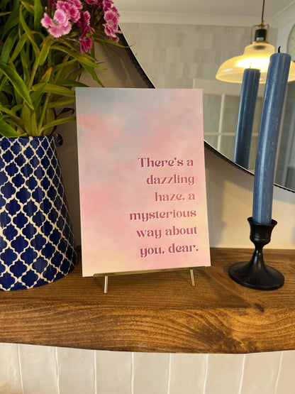 A3 Print - "Dazzling Haze A Mysterious Way" Taylor Swift