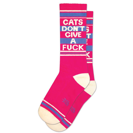 Cats Don't Give A Fuck - Gym Crew Socks