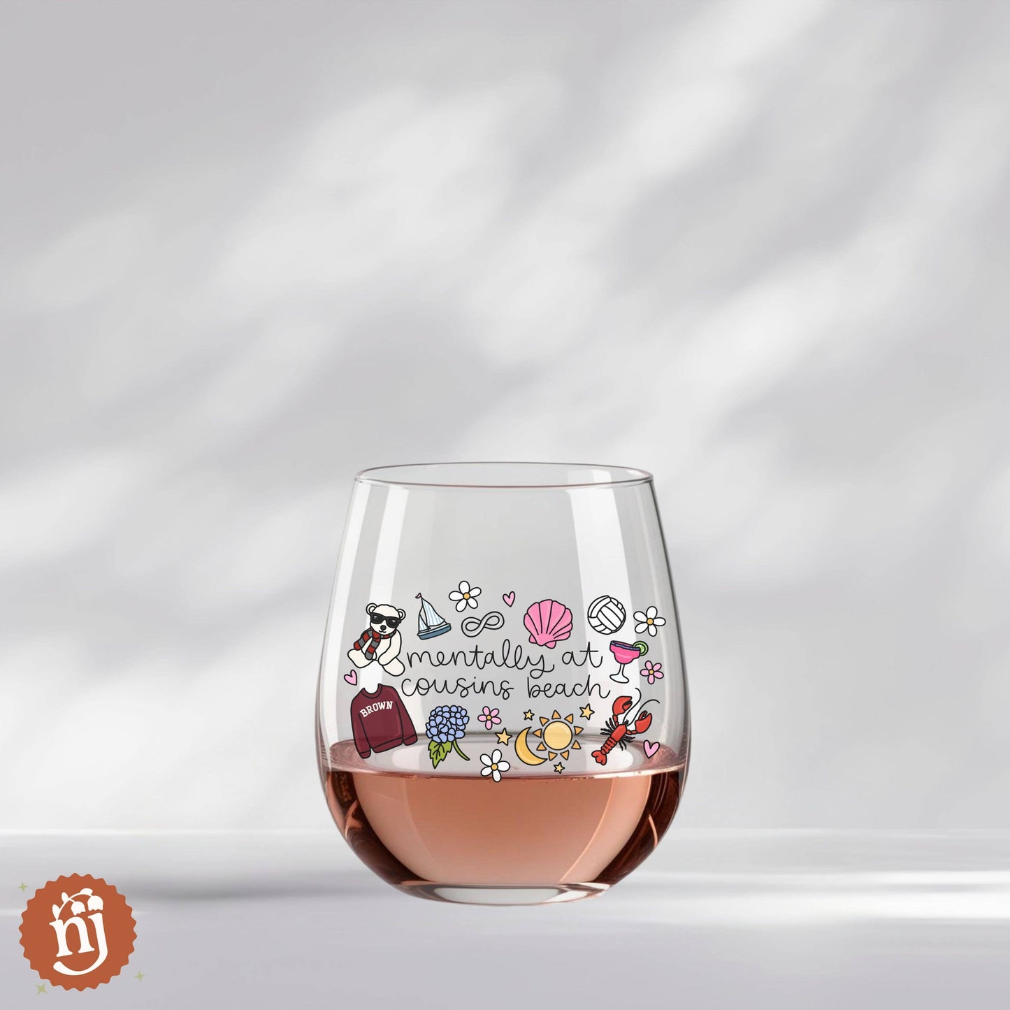 TSITP - Inspired Mentally at Cousins Beach Stemless Wine Glass