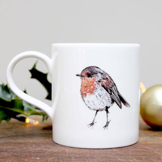 Robin Fine Bone China Mug in a Gift Box