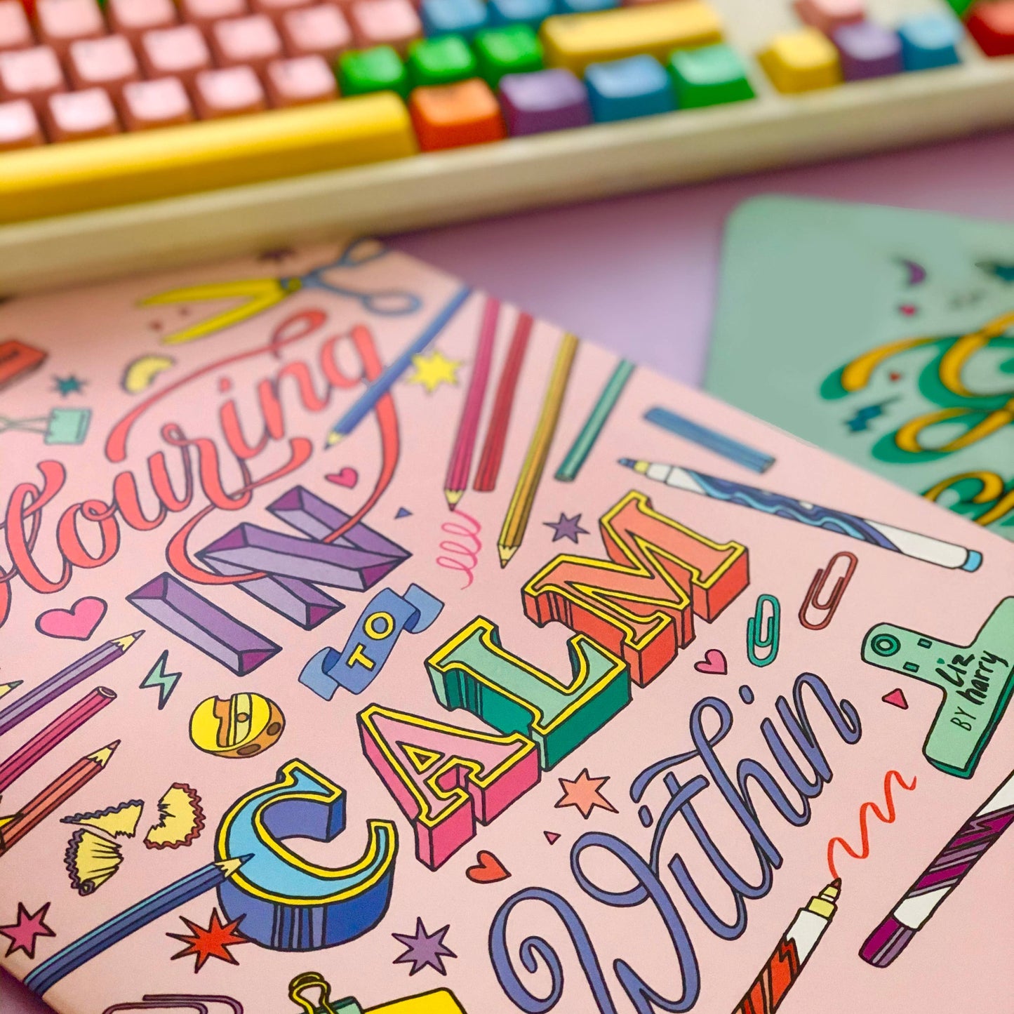 Colouring In To Calm Within book A4 Coloring In Book