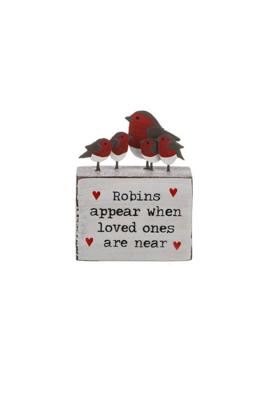 Robins Appear Loving Block 6.5 Cm