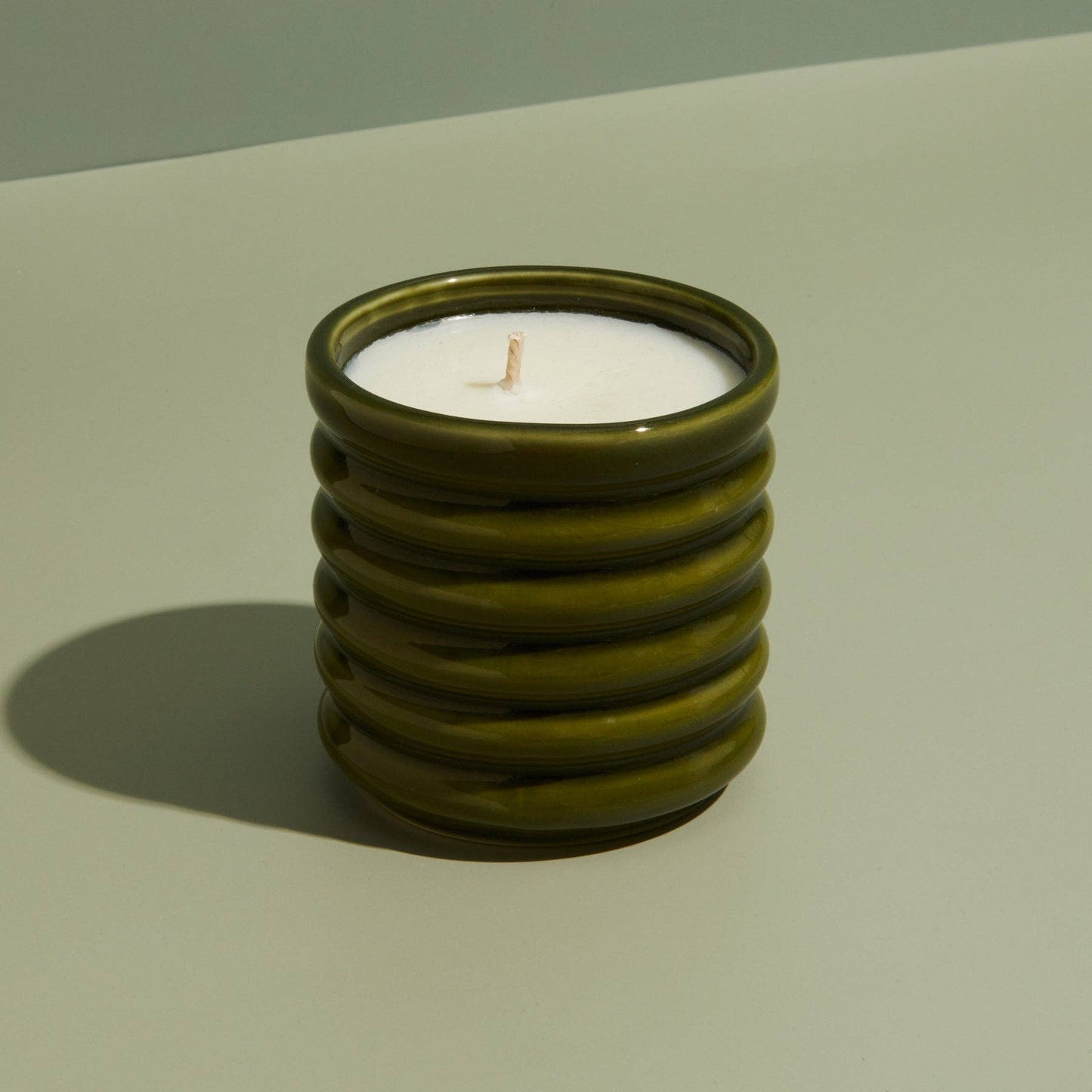 Contemporary Kiln Olive Candle - Elderflower & Coconut