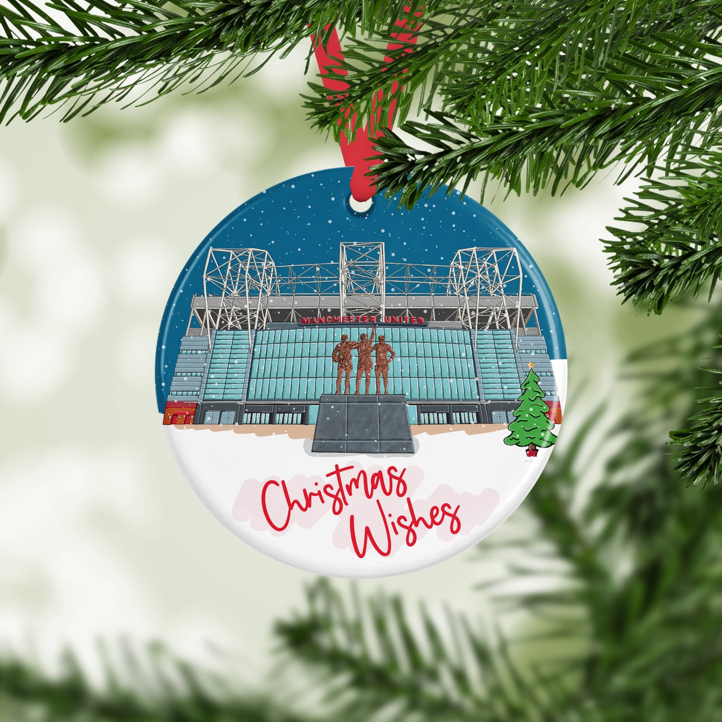 Manchester United Bauble - Ceramic Christmas Gift