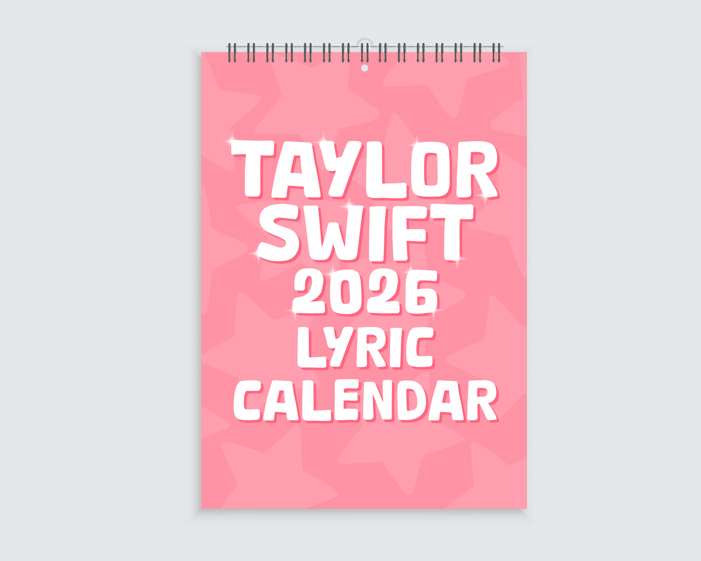 Taylor Swift Lyric Wall Calendar 2026 - A4