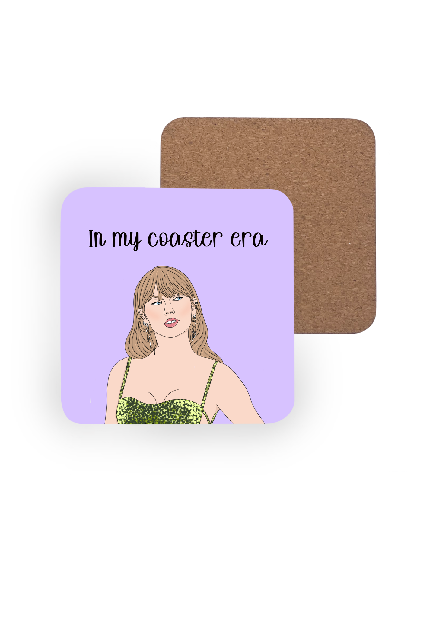 A Taylor Swift Eras Tour Themed Illustrated Coaster 