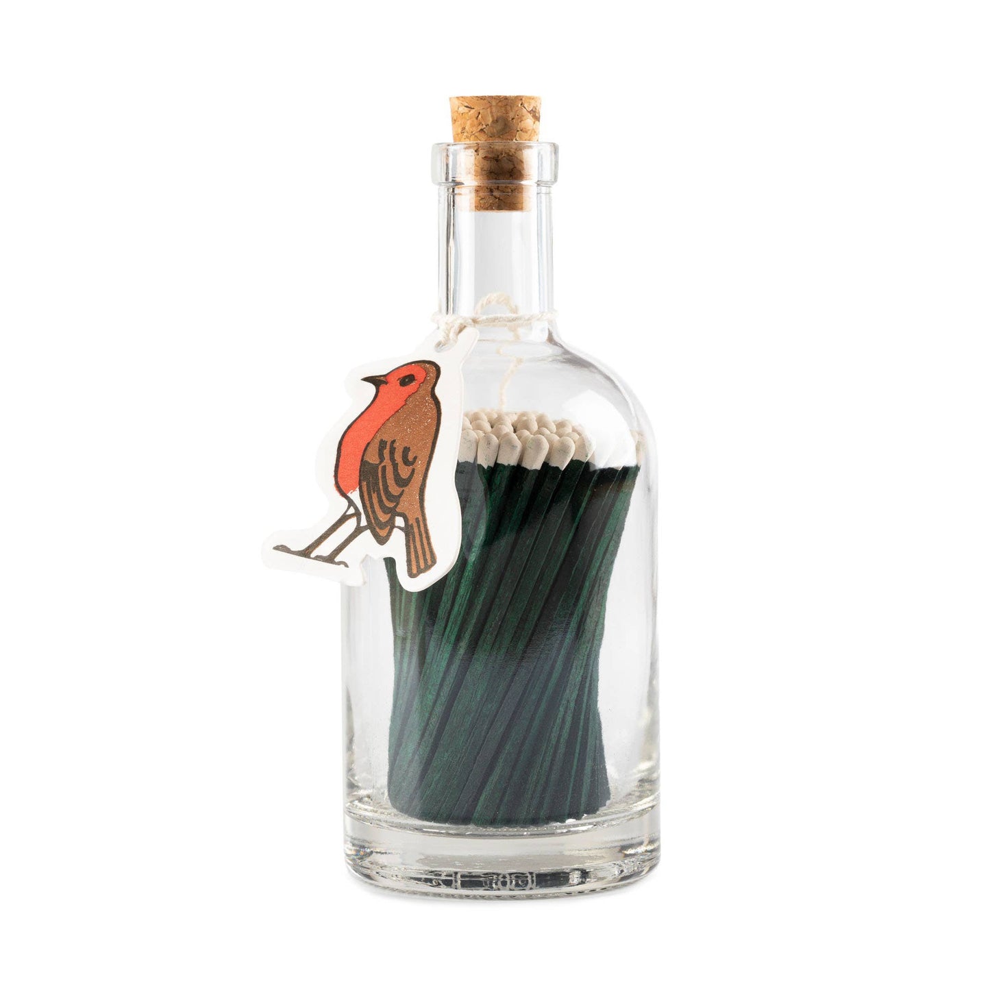 Archivist Gallery Robin - Glass Bottle - Christmas Safety Matches🎄