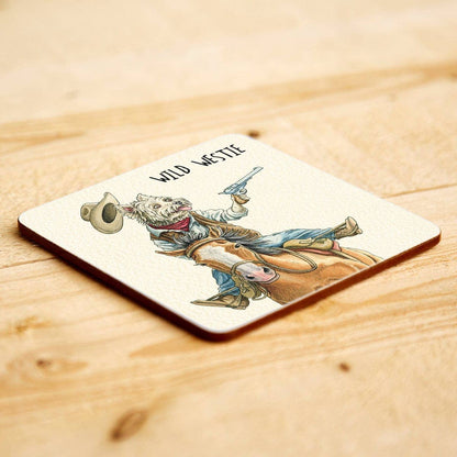 Wild Westie Coaster - Drinks Coaster - Dog Coaster