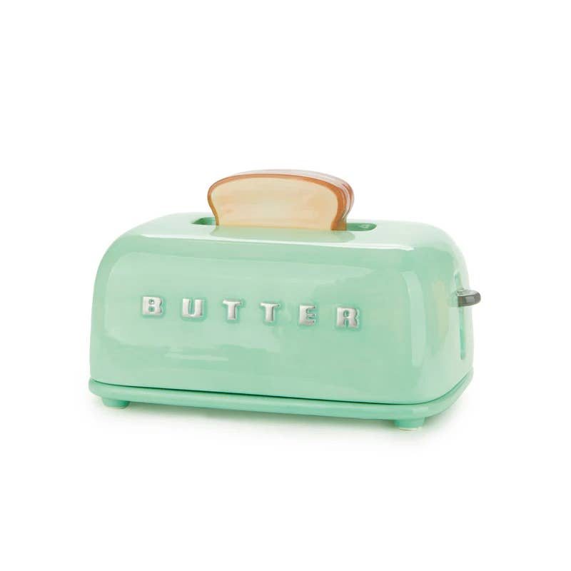 Balvi Butter Dish | Toasty Ceramic Butter Dish Turquoise