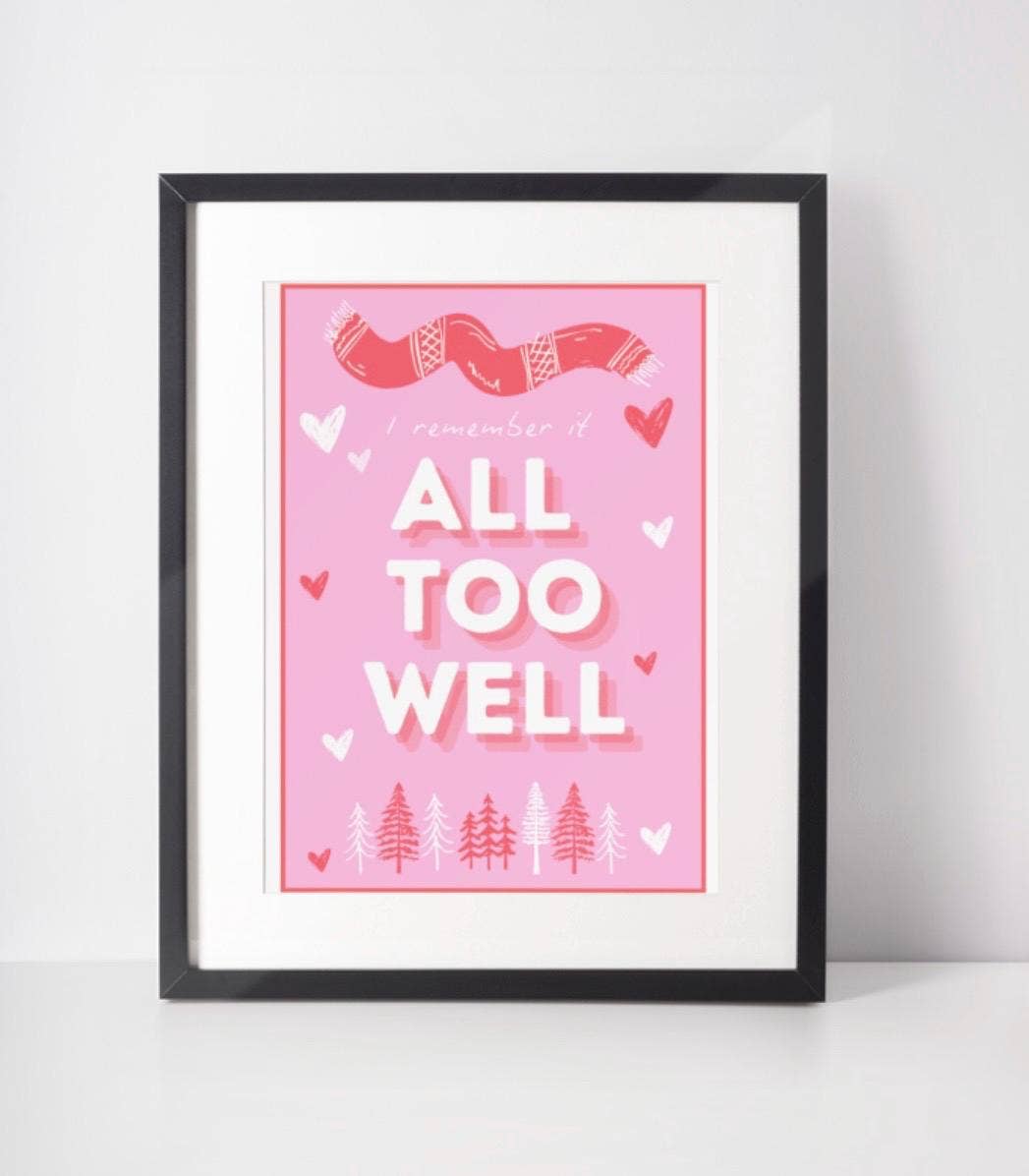 "All Too Well" Taylor Swift Inspired Art Print