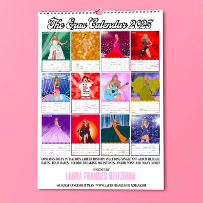 Large Taylor Swift Eras Calendar 2025 - A3 (PREORDER)