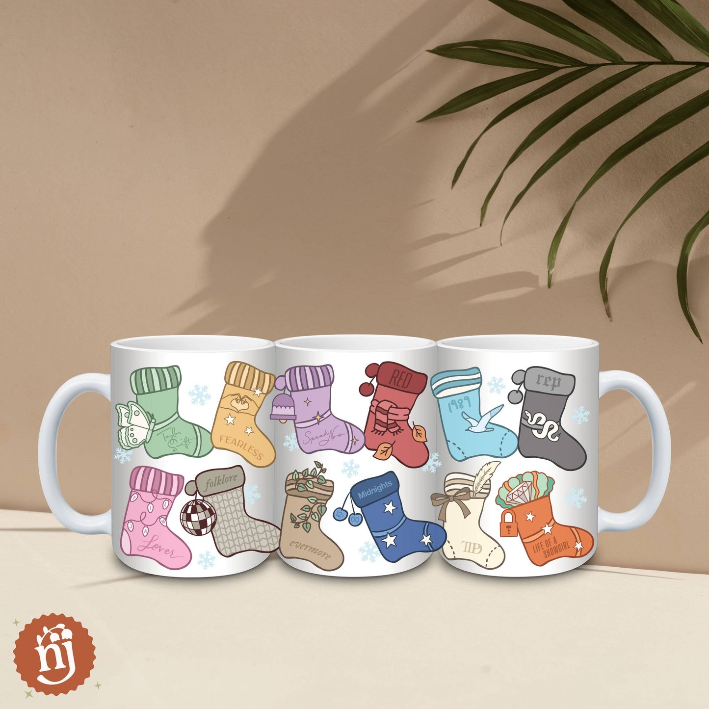 Taylor Eras Christmas Stockings Ceramic Mug