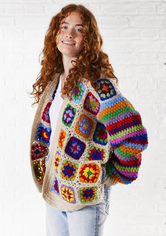 Crochet Rainbow Cardigan